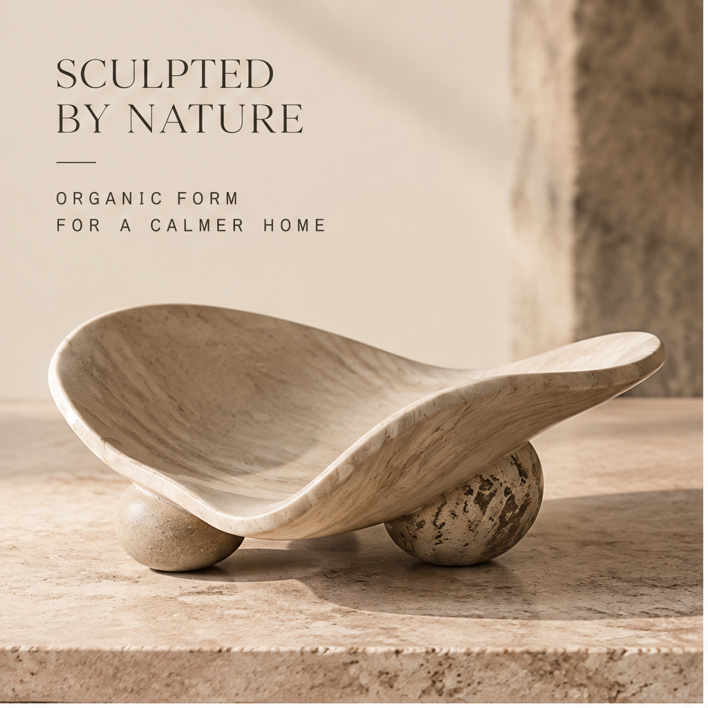 Organic stone tray — Sculpted by Nature, Organic Form for a Calmer Home