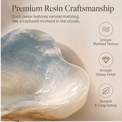 Close-up of blue marble resin texture — Premium Resin Craftsmanship