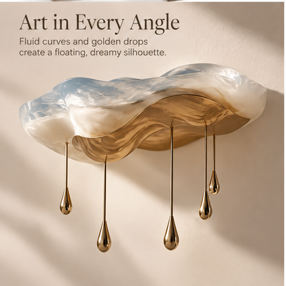Blue marble cloud tray with perfume — A Sculptural Home Accent