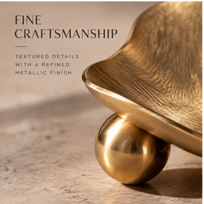 Gold flower petal tray — Sculptural Beauty, elevates every space