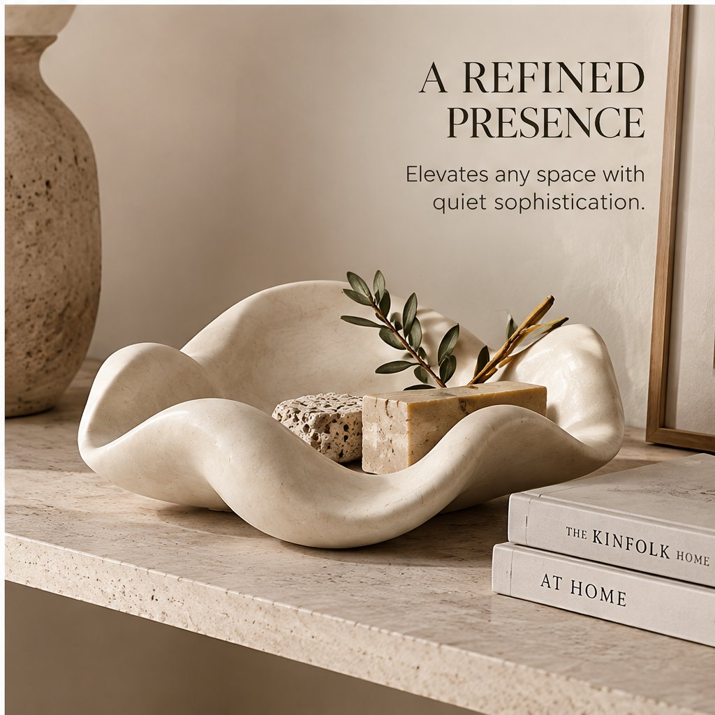 Ivory organic tray — Sculpted by Nature, organic soul