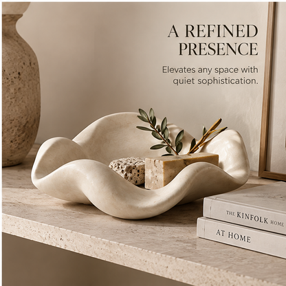 Ivory organic tray — Sculpted by Nature, organic soul